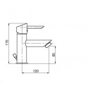 SMART Monocomando lavabo scarico automatico con flex inox scheda tecnica