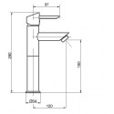 SMART Monocomando lavabo con prolunga scarico automatico scheda tecnica