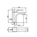 PLANET Monocomando lavabo scarico automatico 1"1/4 con flex inox scheda tecnica