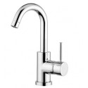 KOBUK Monocomando lavabo scarico automatico 1"1/4 con flex inox