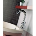 KOBUK Monocomando lavabo scarico automatico 1"1/4 con flex inox