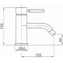 KOBUK FIX Monocomando lavabo canna da 12.5 cm con scarico  automatico 1"1/4 con flex inox scheda tecnica